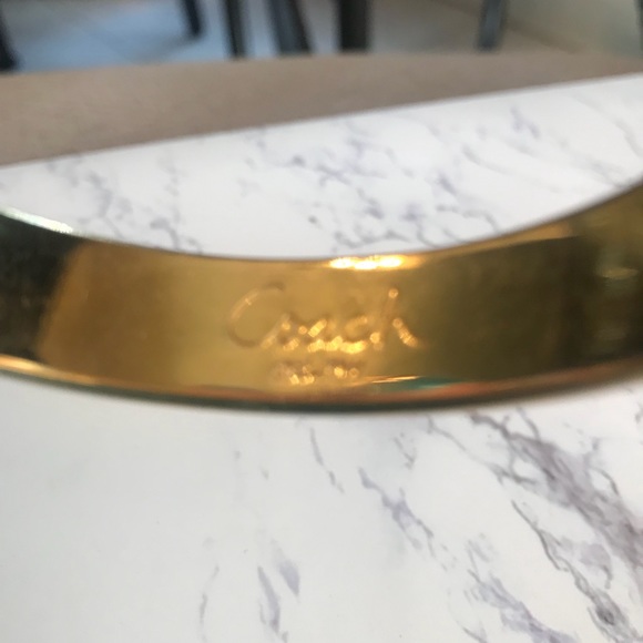 Coach bracelet bangle in cream and gold medallions - Picture 3 of 4